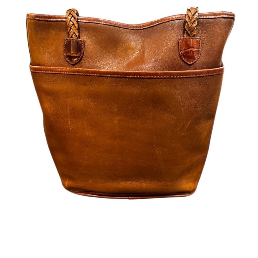 Brighton Caroline Brown Leather Shoulder Bag Tote - Picture 3 of 6